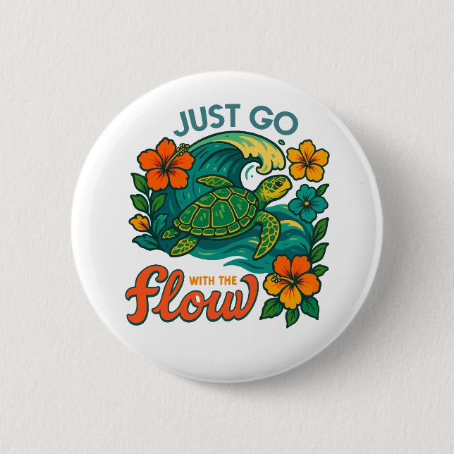 Geh einfach mit der Flow Turtle Button (Vorderseite)