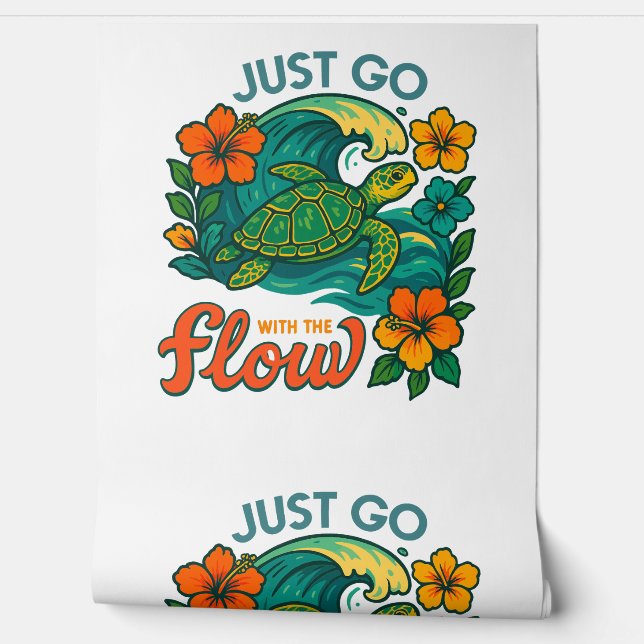 Geh einfach mit der Flow Turtle Tapete (Abrollen)