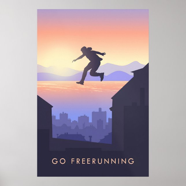 Geh Freerunning Reiseplakat Poster (Vorne)