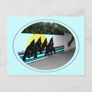 Geh Gorillas, los! Postkarte