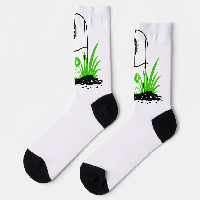 Geh ins Grüne Socken (Linkes Detail)