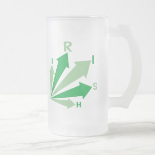 Geh IRISH! Mattglas Bierglas