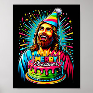 Geh Jesus es ist dein Geburtstag Lustiger Jesus We Poster