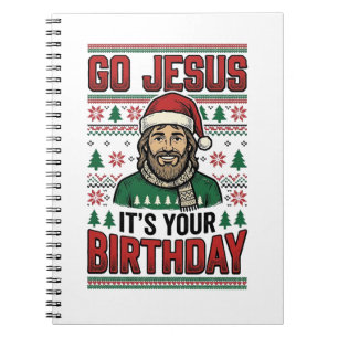 Geh Jesus Weihnachten Geburtstag Vintage-Shirt Notizblock