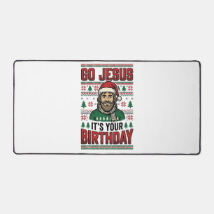 Geh Jesus Weihnachten Geburtstag Vintage-Shirt Schreibtischunterlage