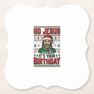 Geh Jesus Weihnachten Geburtstag Vintage-Shirt Untersetzer