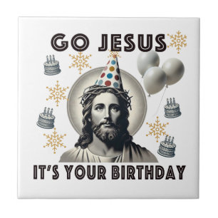 Geh Jesus zu deinem Geburtstag Fliese