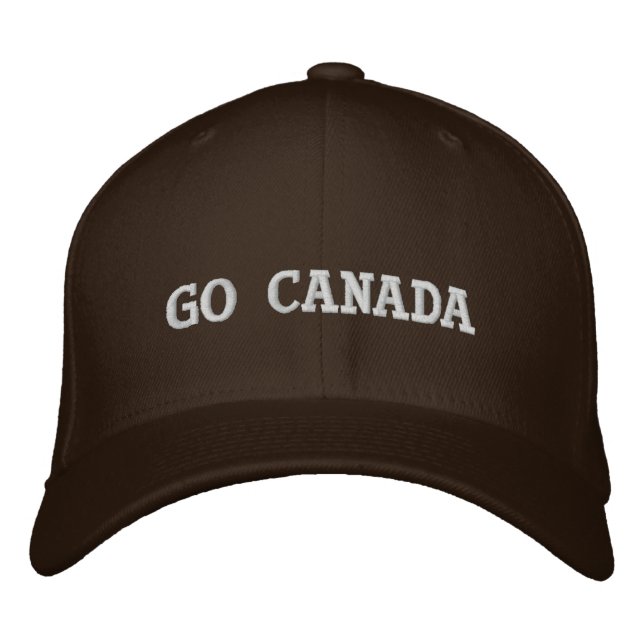 Geh Kanada Bestickte Baseballkappe (Vorderseite)