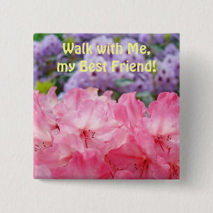 Geh mit mir, mein bester Freund! Magnet Florale Rh Button
