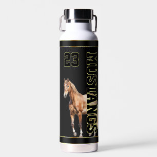 Geh Mustangs! Personalisiert Kids Sports Team Thor Trinkflasche