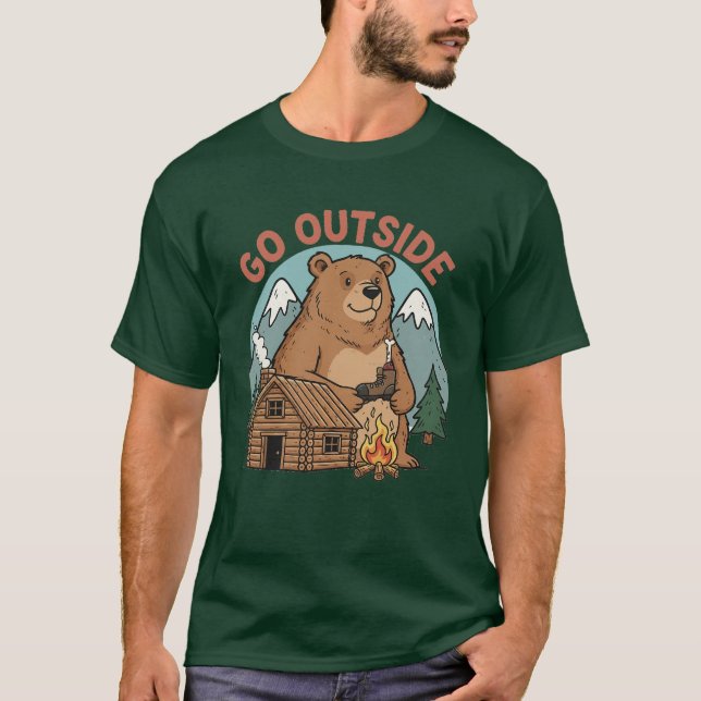 Geh nach draußen T-Shirt (Vorderseite)