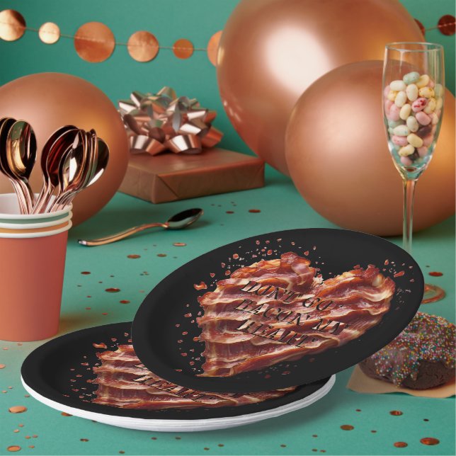 Geh nicht in mein Herz zurück, lustig Pappteller (Multi)