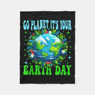 Geh Planet Erde Tag süße Erde Naturliebhaber Tankt Fleecedecke
