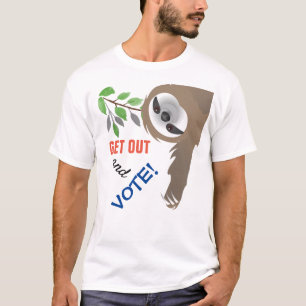 Geh raus und wähle Hängendes Faultier in Ästen T-Shirt