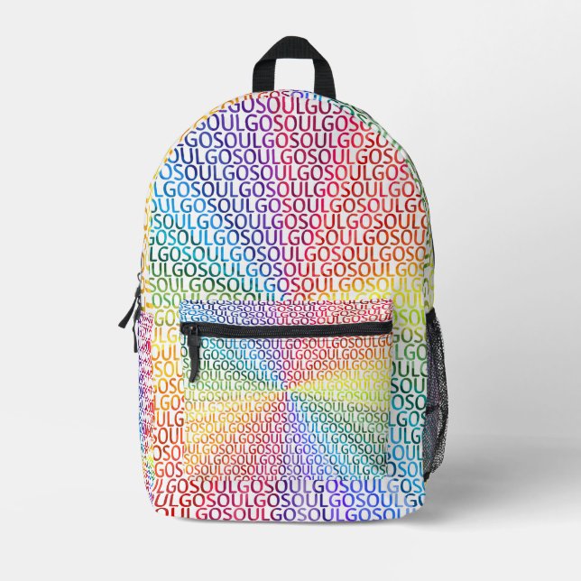 Geh Seele Bedruckter Rucksack (Vorderseite)