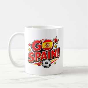 GEH SPANIEN Fußball-Fan-Tasse   Patriotisches Span Kaffeetasse
