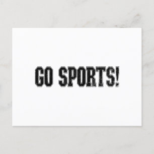 Geh Sport! Funny Vintag Sports Fan Go Sport Postkarte