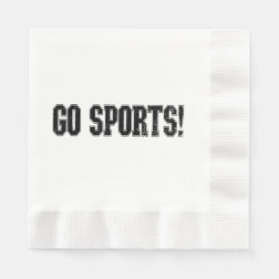 Geh Sport! Funny Vintag Sports Fan Go Sport Serviette