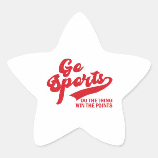 Geh Sport Treibe Die Sache Gewinnt Die Punkte Spor Stern-Aufkleber