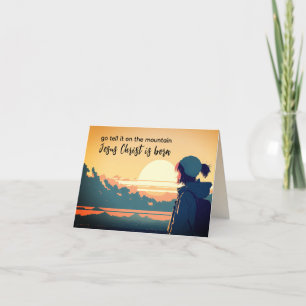 Geh und erzähle es auf dem Berg Jesus Christus ist Feiertagskarte