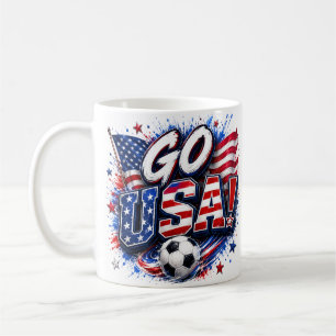Geh USA Patriotischer Fußball-Fan-Becher Amerika Kaffeetasse