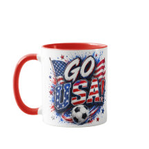 Geh USA Patriotischer Fußball-Fan-Becher | Amerika