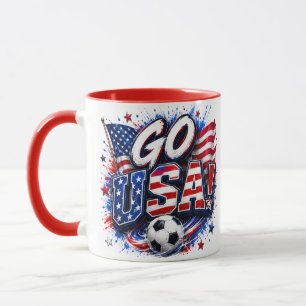 Geh USA Patriotischer Fußball-Fan-Becher   Amerika Tasse