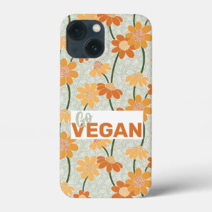 Geh vegan! Hübscher Retro-Mutation der Blume der 1 Case-Mate iPhone Hülle