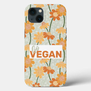 Geh vegan! Hübscher Retro-Mutation der Blume der 1 Case-Mate iPhone Hülle