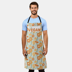 Geh vegan! Hübscher Retro-Mutation der Blume der 1 Schürze