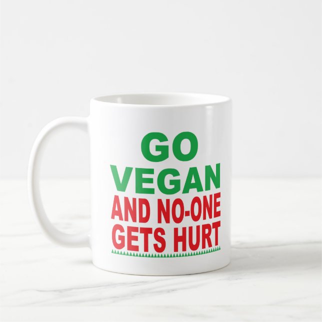 Geh Vegan und niemand wird verletzt Kaffeetasse (Links)