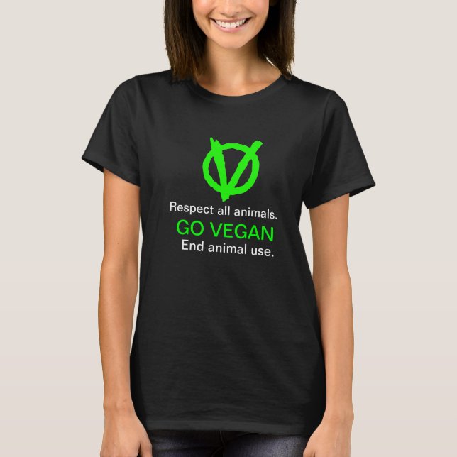 GEH VEGAN! Zeigen Sie das Logo der Veganen Revolut T-Shirt (Vorderseite)