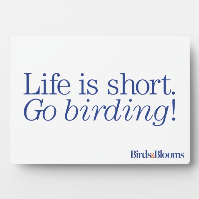 Geh Vogelbeobachtung! Fotoplatte (Vorderseite)