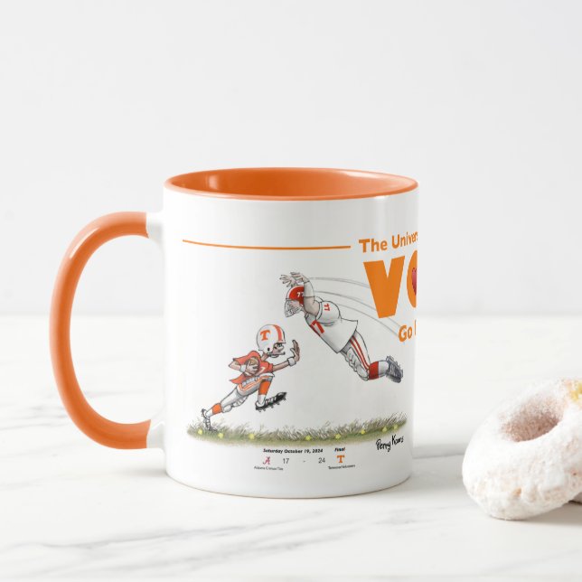 Geh VOLS! Geh Big Orange! Tasse (Mit Donut)