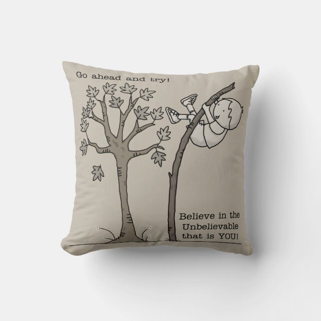 Geh vorbei und versuche es kissen (Vorderseite)