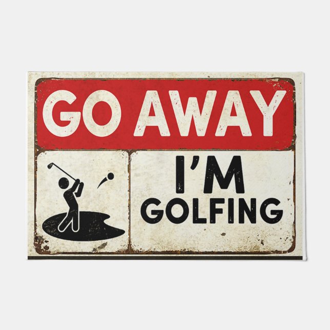 Geh weg, ich mache Golf Fußmatte (Vorderseite)