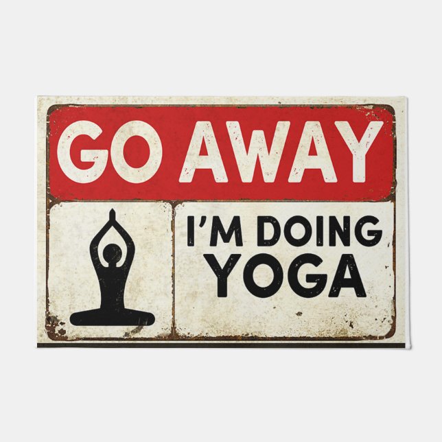 Geh weg, ich mache Yoga Fußmatte (Vorderseite)