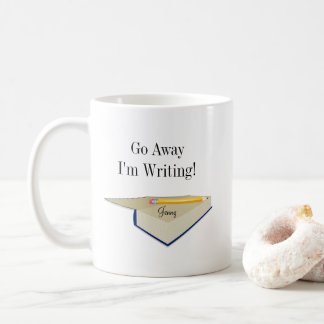Geh weg, ich schreibe Kaffeetasse