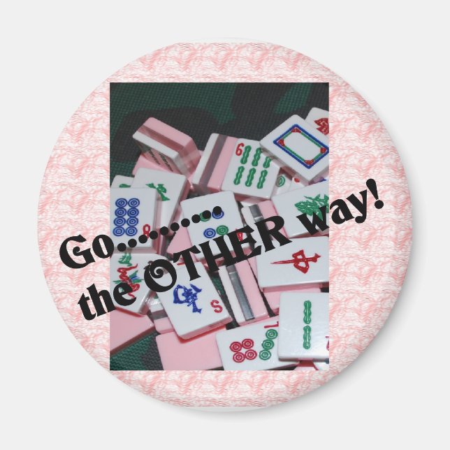 "Geh weg" mah jongg Zeug Magnet (Vorne)