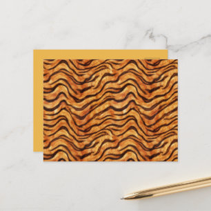 Geh wild gestreifter Tiger Orange Dunkelbraun Postkarte