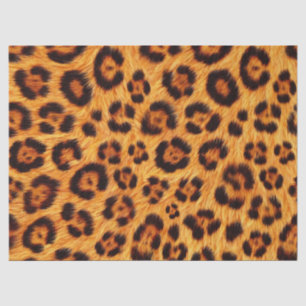 Geh wild Leoparden-Druck Gold Orange Bernstein Fel Seidenpapier