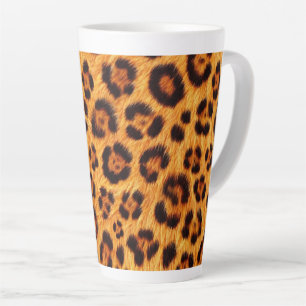 Geh wild Leopardendruck Gold Orange Bernstein Fell Milchtasse