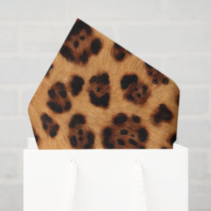 Geh wild Leopardendruck Goldbraun verbranntes Oran Seidenpapier