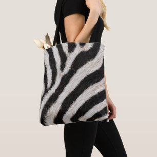 Geh wild Zebra Streifen Schwarz Weiß Faux Fell Opt
