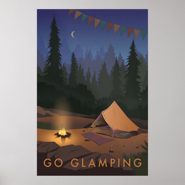 Geh Zelten Reisen Poster (Vorne)