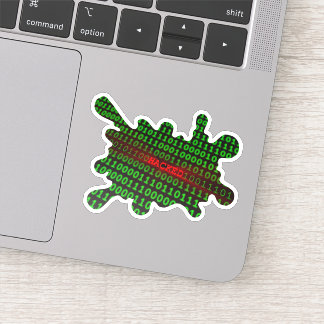 gehackt aufkleber
