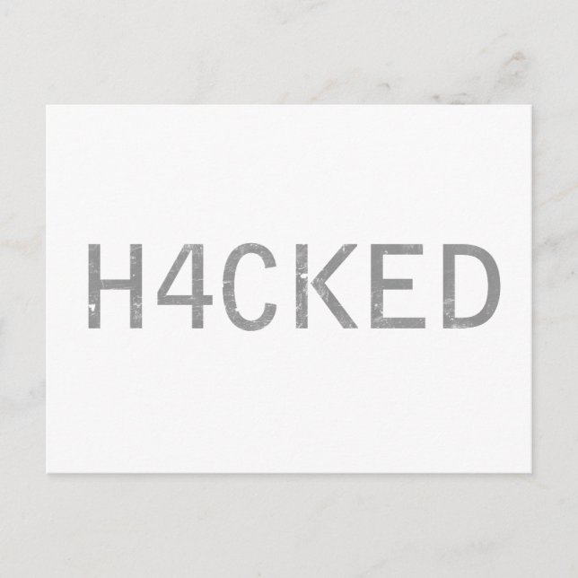 gehackt postkarte (Vorderseite)