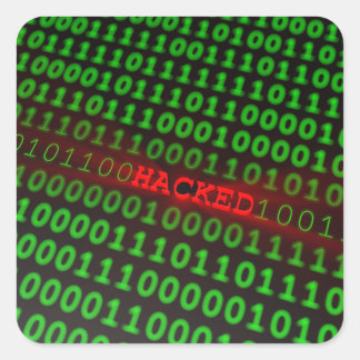 gehackt quadratischer aufkleber