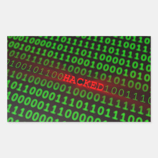 gehackt rechteckiger aufkleber