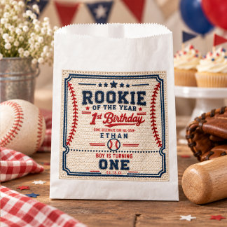 Gehäkelt Baseball-Ticket 1. Geburtstag Baby Junge Geschenktütchen